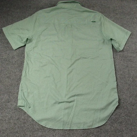 Mountain Khakis Shirt Mens Medium Green Gingham Check Passport EC Outdoor - Picture 3 of 13